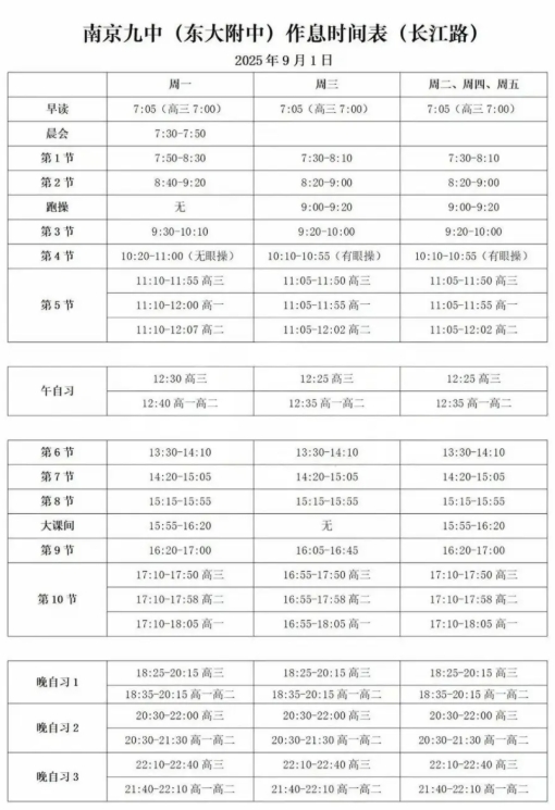 南外、附中、中華等南京多所熱門(mén)高中最新作息時(shí)間表曝光！7.png