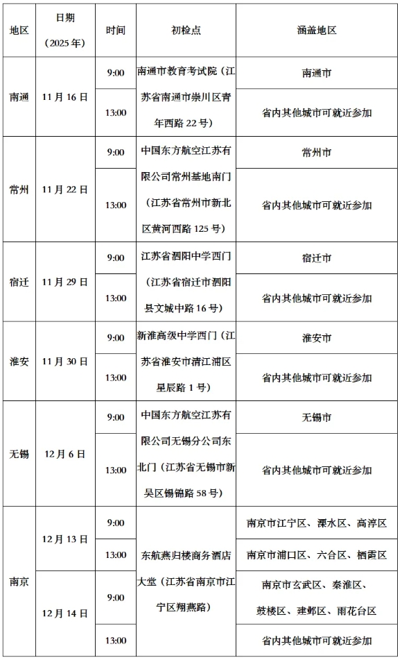 1763109606762059.png 南京航空航天大學2026年江蘇省飛行技術專業(yè)招生初檢面試安排(持續(xù)更新)2.png